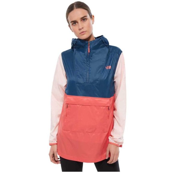 The North Face Jackets & Blazers - The North Face Womens Fanorak  Navy-Pink- Coral Sz M